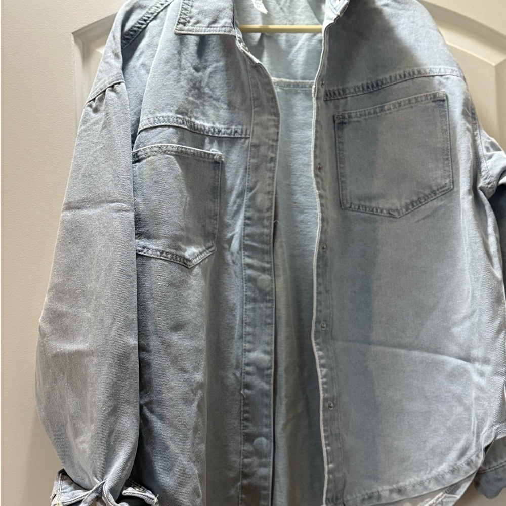 Women's Light Blue Button Down Shirt